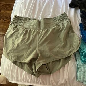 green high rise hotty hot shorts